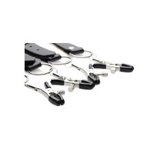 XR Brands - szeméremajak-széthúzó csipeszek (fekete)