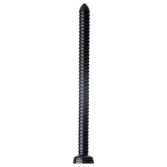 HOSED Ribbed Hose 19 - tapadókorongos anál dildó (fekete)