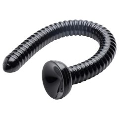 HOSED Ribbed Hose 19 - tapadókorongos anál dildó (fekete)
