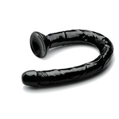 Hosed Anal Snake 19 - tapadókorongos anál dildó (fekete)