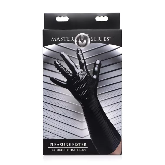 XR Brands - Pleasure Fister - textúrált öklöző kesztyű (fekete)