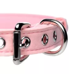   Master Series Golden Kitty - masnis nyakörv csengővel, fetish kiegészítő (pink)