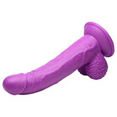 XR Brands POP - tapadótalpas, herés dildó - 19 cm (lila)