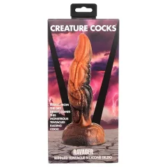   Creature Cocks Ravager - textúrált szilikon dildó - 20 cm (narancs)