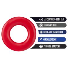 Stay Hard - péniszgyűrű szett (piros)