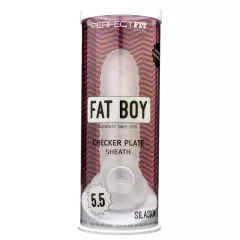 Fat Boy Checker Box - péniszköpeny (15 cm) - fehér