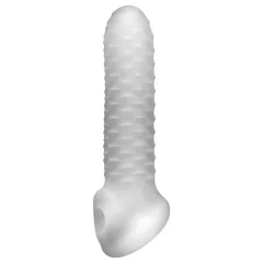 Fat Boy Checker Box - péniszköpeny (17 cm) - fehér
