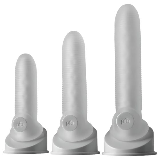 Fat Boy Micro Ribbed - péniszköpeny (15cm) - fehér