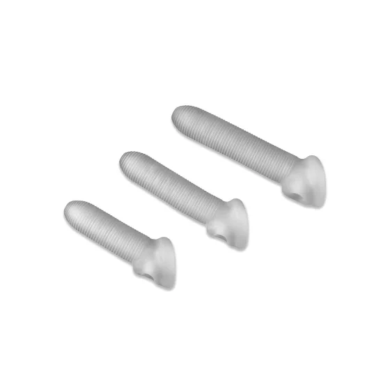 Fat Boy Micro Ribbed - péniszköpeny (19 cm) - fehér