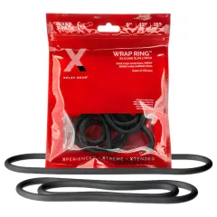   Perfect Fit Slim Wrap - vékony péniszgyűrű szett - fekete (3db)