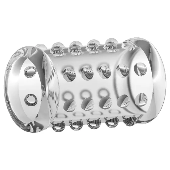 Stay Hard - pöttyös péniszmandzsetta (átlátszó)