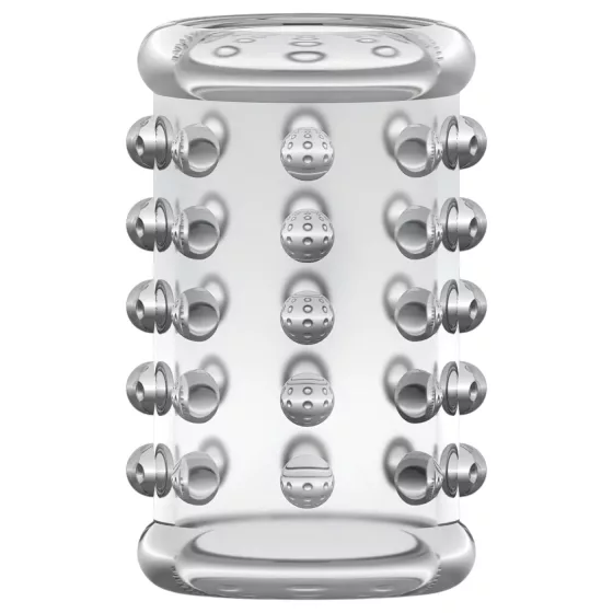 Stay Hard - pöttyös péniszmandzsetta (átlátszó)