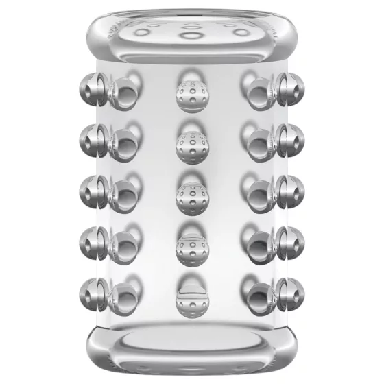 Stay Hard - pöttyös péniszmandzsetta (átlátszó)