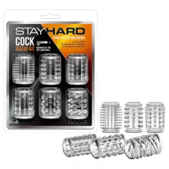 Stay Hard - péniszmandzsetta szett - átlátszó (6db)