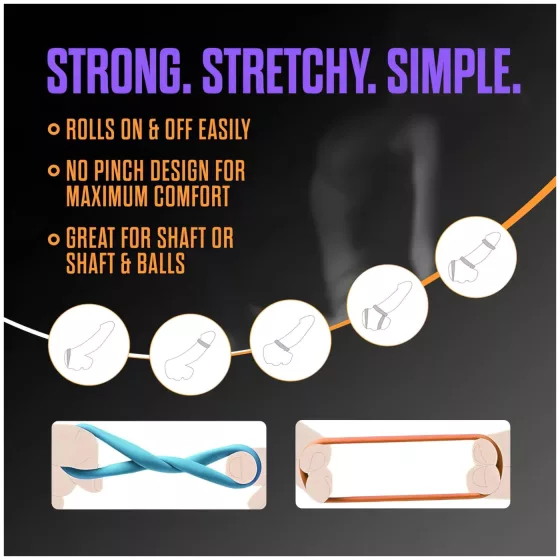 King of the Ring - péniszgyűrű szett - színes (6db)