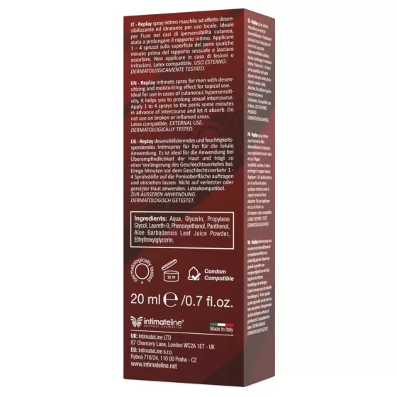 Intimateline Replay - késleltető spray férfiaknak (20ml)