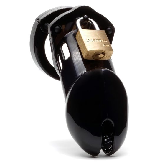 CB-6000 CB-X - luxus pénisz ketrec lakattal (fekete)