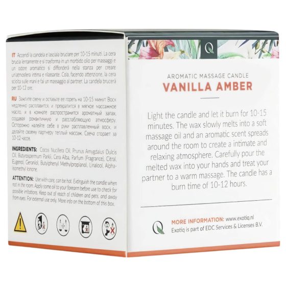 Exotiq - masszázsgyertya - vanília-amber (60g)