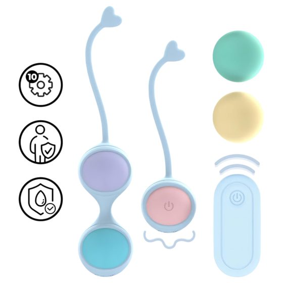 Loveline - vibrációs gésagolyó szett (lila)