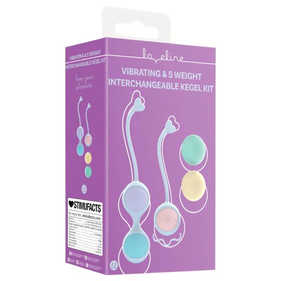 Loveline - vibrációs gésagolyó szett (lila)