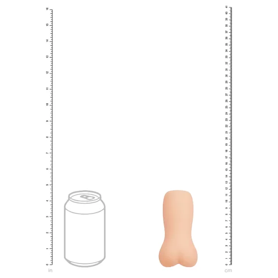 XKIN - élethű műpopsi maszturbátor - M (natúr)