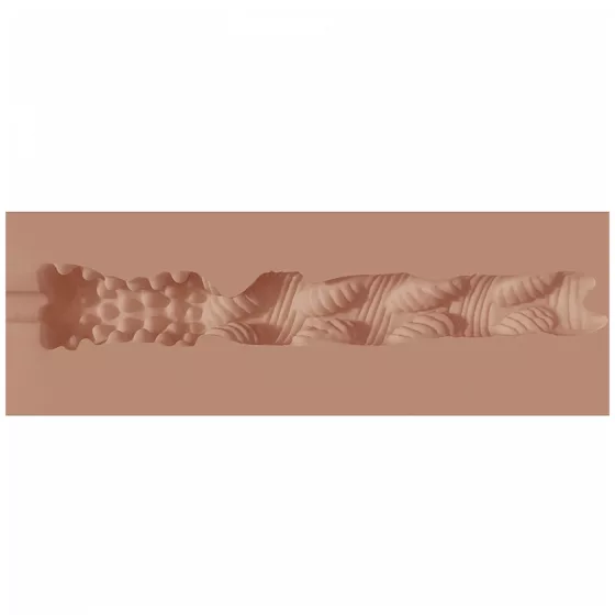 XKIN - élethű műpopsi maszturbátor - M (sötét natúr)