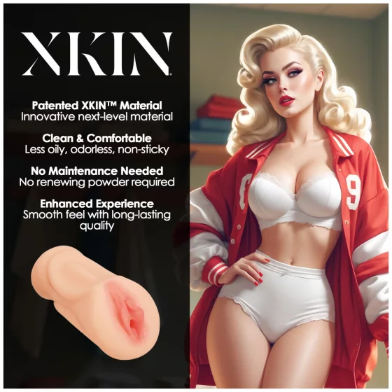 XKIN Lexi Lockerload - élethű műpunci maszturbátor (natúr)