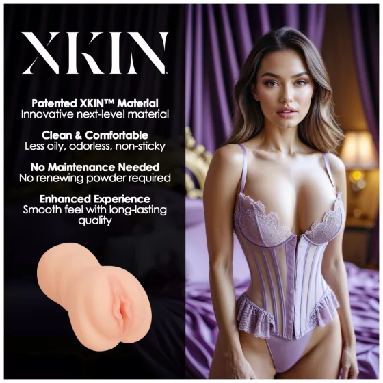 XKIN Sweet Delilah - élethű műpunci maszturbátor (natúr)