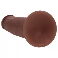   RealRock - dupla sűrűségű élethű dildó (barna, 18,5 cm)