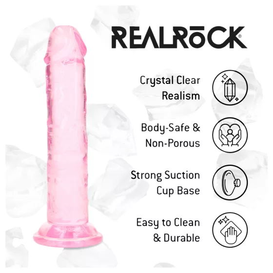 RealRock - élethű dildó tapadókoronggal (rózsaszín) - 12,7 cm