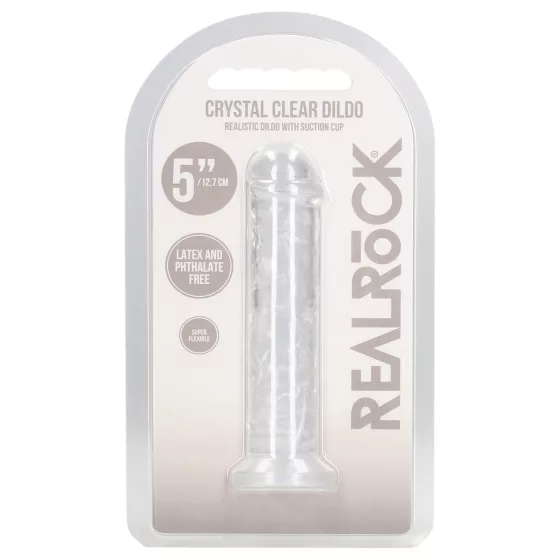 RealRock - élethű dildó tapadókoronggal (átlátszó) - 12,7 cm