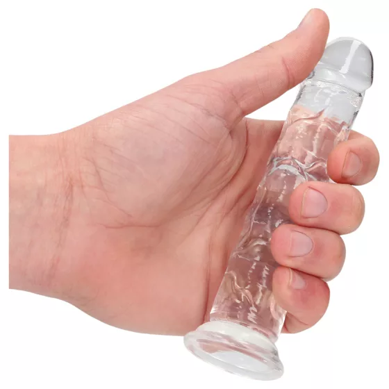 RealRock - élethű dildó tapadókoronggal (átlátszó) - 12,7 cm