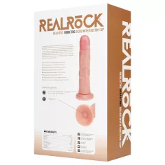 RealRock - tapadókorongos vibrátor - natúr (20,5cm)