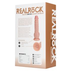 RealRock - tapadókorongos vibrátor - natúr (18cm)