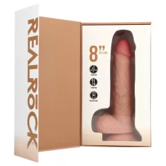   RealRock - tapadókorongos lökő vibrátor - natúr (20,5cm)