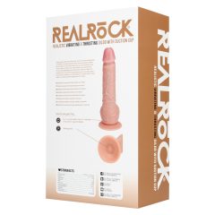   RealRock - tapadókorongos lökő vibrátor - natúr (20,5cm)