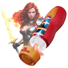   Masturs Solara - melegítő fel-le mozgó AR maszturbátor (piros)