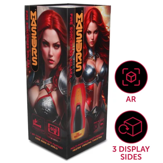 Masturs Solara - melegítő fel-le mozgó AR maszturbátor (piros)