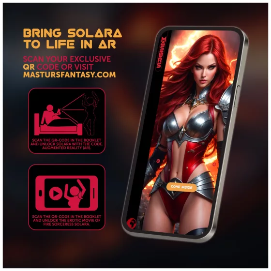 Masturs Solara - melegítő fel-le mozgó AR maszturbátor (piros)