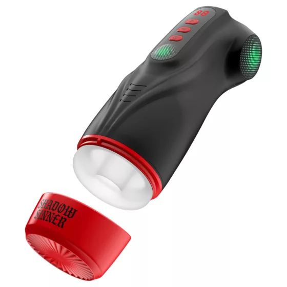 Masturs Raven - szopó-rezgő AR maszturbátor (fekete)