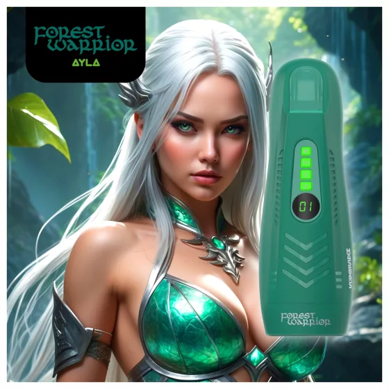 Masturs Ayla - nyögő szívó-rezgő AR maszturbátor (zöld)