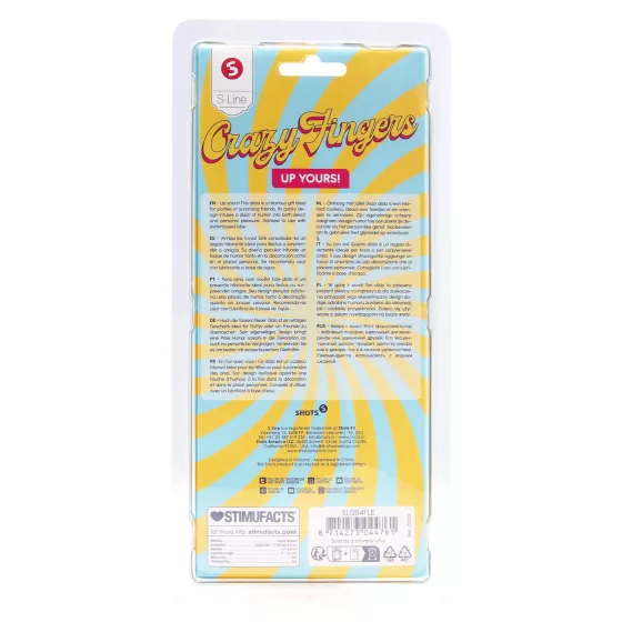 S-Line - középső ujj dildó (natúr)