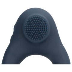   Loveline - vibrációs péniszgyűrű csiklóstimulálóval (szürke)