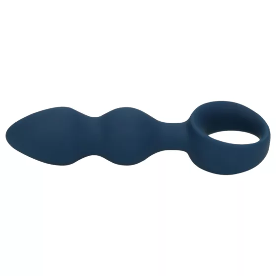 Loveline - fogógyűrűs anál plug - kicsi (kék)