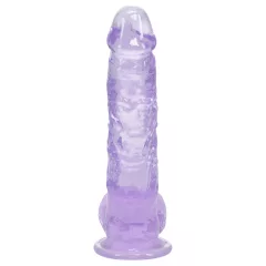 RealRock - élethű dildó herékkel (lila) - 12,7 cm