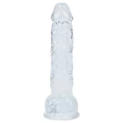 RealRock - élethű dildó herékkel (átlátszó) - 12,7 cm