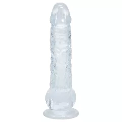 RealRock - élethű dildó herékkel (átlátszó) - 12,7 cm