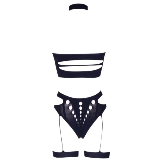 Le Désir Plus Size - 3 részes fehérnemű szett - fekete (XL-4XL)