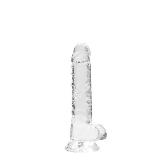 REALROCK - átlátszó élethű dildó - átlátszó (17cm)