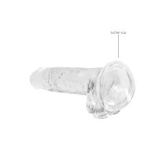 REALROCK - átlátszó élethű dildó - átlátszó (17cm)
